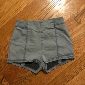 High waisted jean shorts